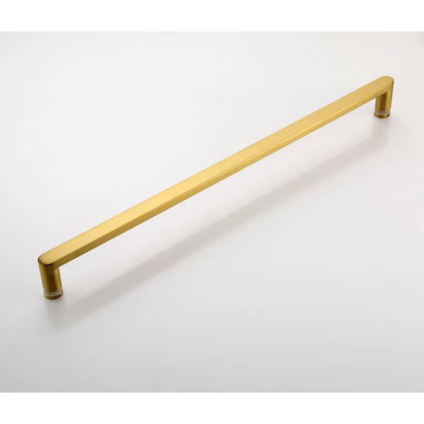 56-60.75 in. W x 72 in. H Double Sliding Frameless Soft Close Shower Door in Brushed Gold with 3/8 in. Clear Glass