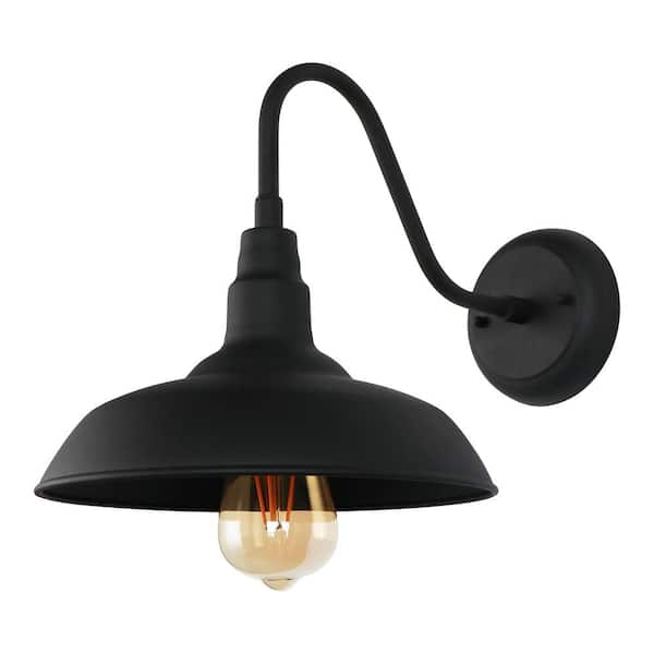 Unbranded Lora 1-Light Black Outdoor Barn Light Sconce