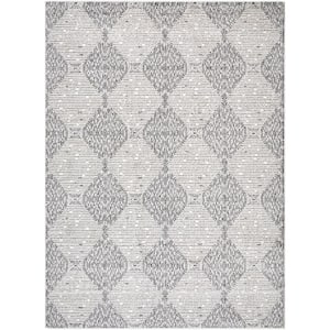 Freud 7 ft. x 9 ft. Ivory/Black Moroccan Indoor Area Rug