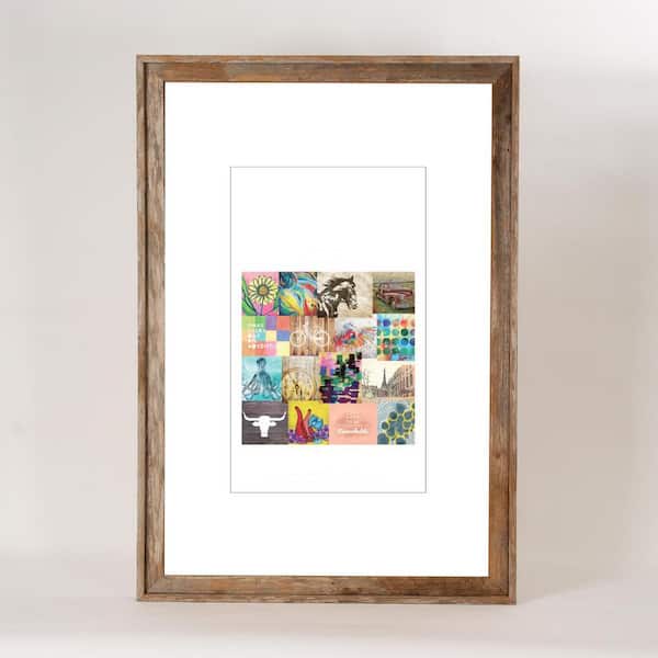 Creative Gallery 24 in. x 36 in. Rustic Reclaimed Barnwood Picture Frame