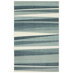 Mayan Sunset Blue 1 ft. 8 in. x 2 ft. 10 in. Machine Washable Area Rug