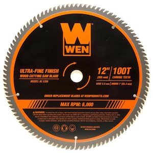 12 in. 100-Tooth Carbide-Tipped Ultra-Fine Finish Professional Woodworking Saw Blade for Miter Saws and Table Saws