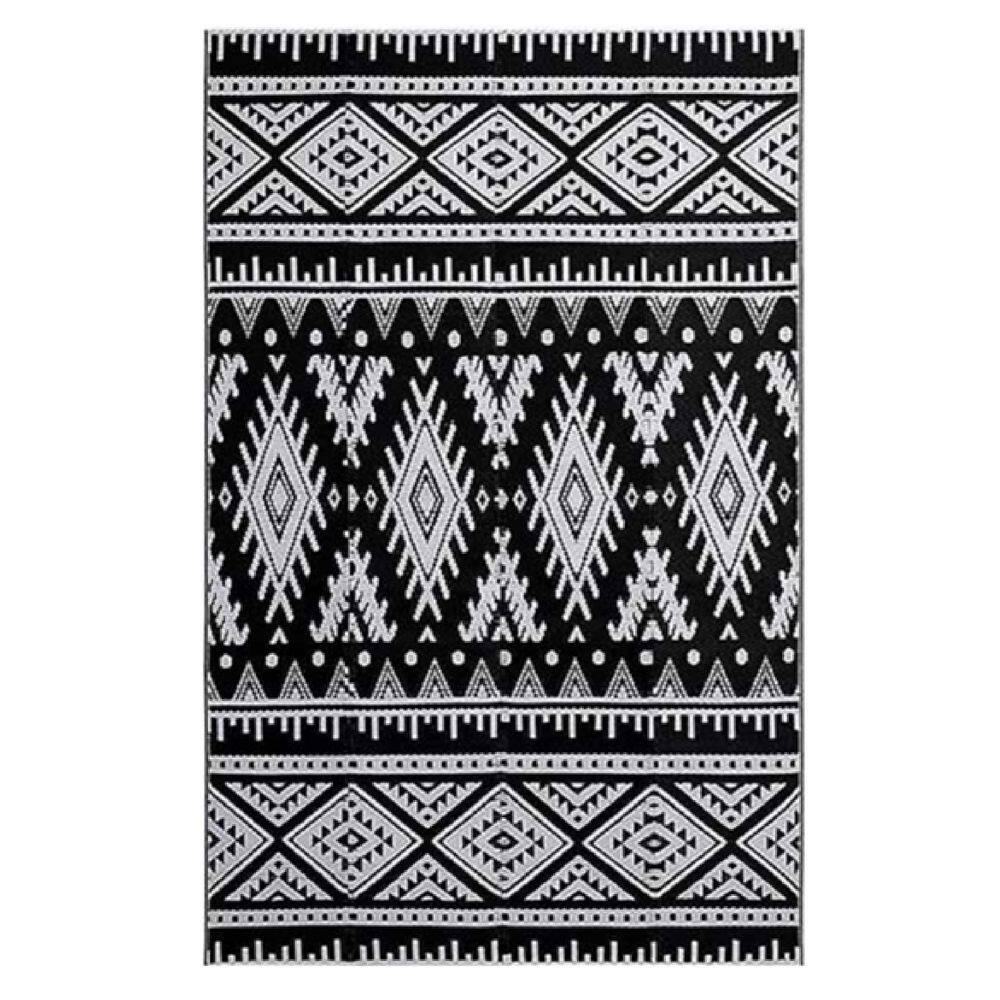 5x8 ft Reversible Outdoor Plastic Straw Rug, Waterproof Boho Patio Carpet f