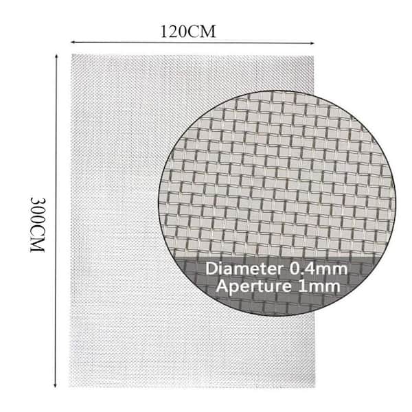 TANYOYO 304 Stainless Steel Mesh Screen Roll - 39.4" X 98.4' Wire Mesh For Window & Door Replacement