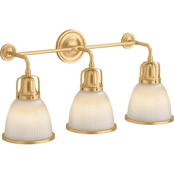 KOHLER Terret 3-Light Brushed Moderne Brass Wall Sconce