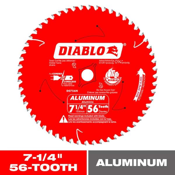DIABLO 7-1/4in. x 56-Teeth Circular Saw Blade for Thick Aluminum
