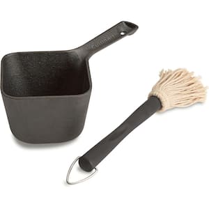 Cast Iron Basting Pot and Brush