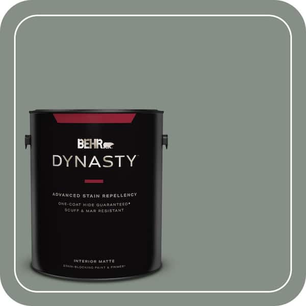 BEHR DYNASTY 1 gal. #ECC-49-3 Forest Moss Matte Interior Stain-Blocking Paint & Primer