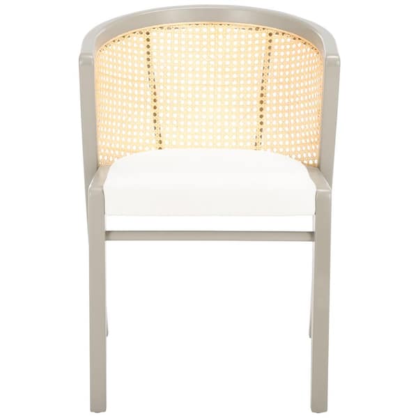 SAFAVIEH Edan Gray/White 30.31 in. Wood Dining Chair