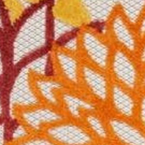 Red, Ivory 2 ft. x 8 ft. Woven Polypropylene Indoor/Outdoor Area Rug