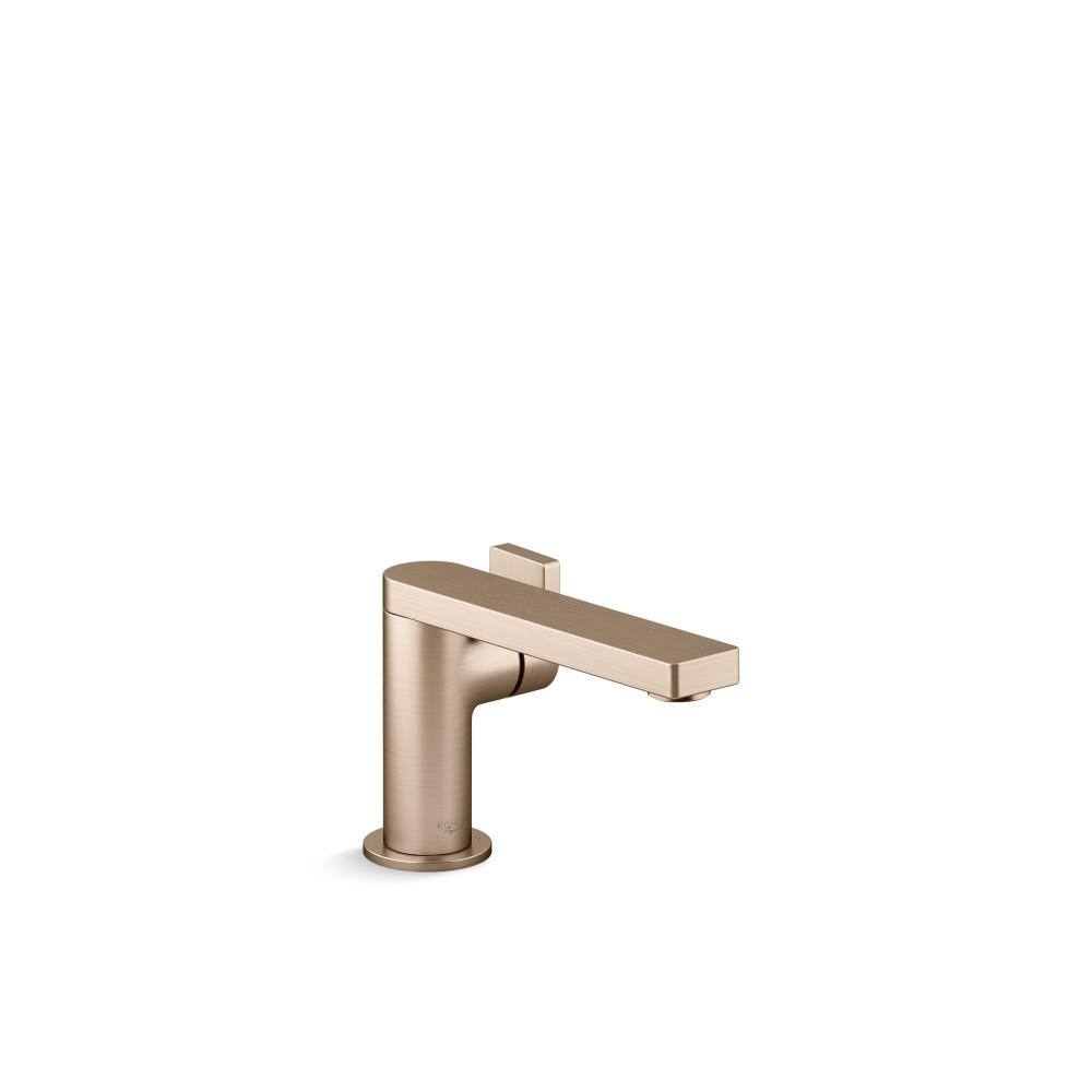 Composed Single Handle Single Hole Bathroom Faucet in Vibrant Brushed Bronze