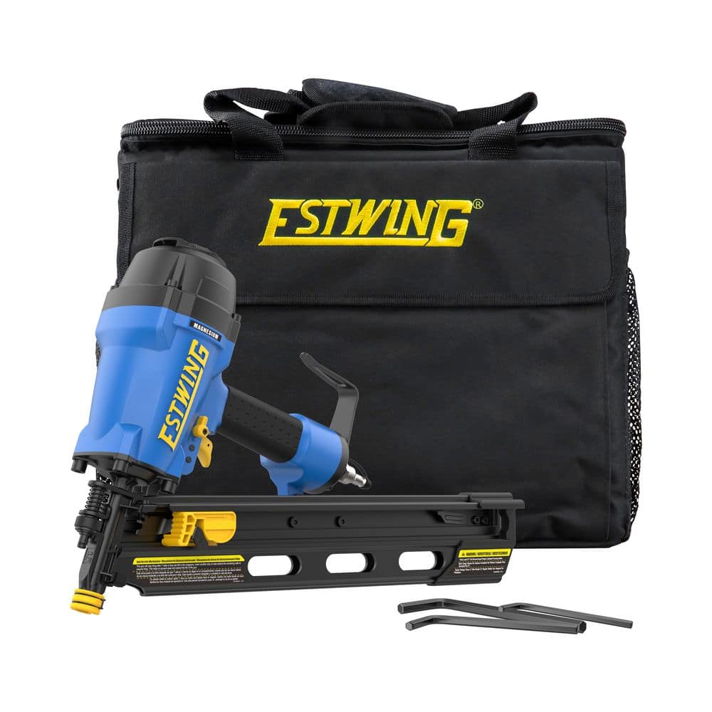 Pneumatic 21 Degree 3-1/2 in. Framing Nailer with Adjustable Metal Belt Hook, 1/4 in. NPT Swivel Fitting, and Bag price history on PriceWatchPro
