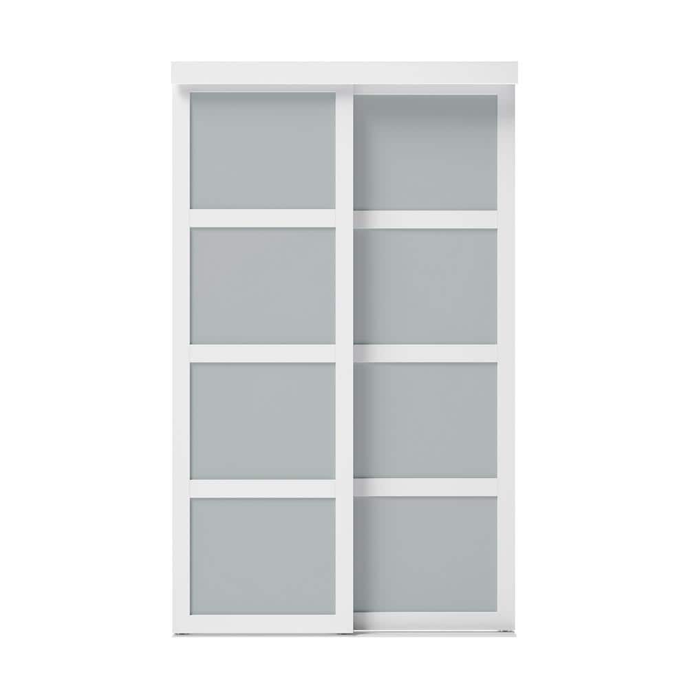 Colonial Elegance 48 in. x 80.5 in. Frosted Glass Fusion Plus