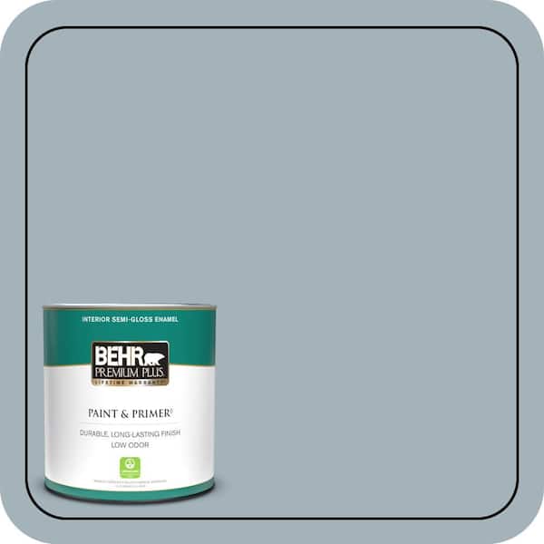 BEHR PREMIUM PLUS 1 qt. #PPF-27 Porch Ceiling Semi-Gloss Enamel Low Odor Interior Paint & Primer