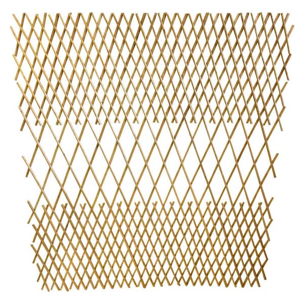 Unbranded 48 in. H Peeled Willow Middle Open Pattern Fence