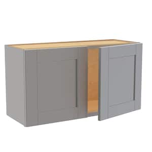 Washington Veiled Gray Plywood Shaker Assembled Wall Kitchen Cabinet Soft Close 33 W in. 12 D in. 18 in. H