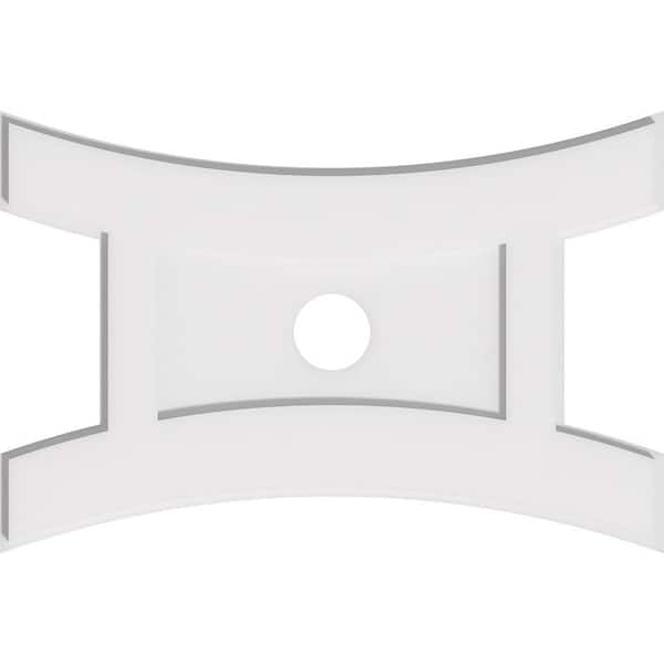 Ekena Millwork 26 in. W x 17-3/8 in. H x 3 in. ID x 1 in. P Haven Architectural Grade PVC Contemporary Ceiling Medallion