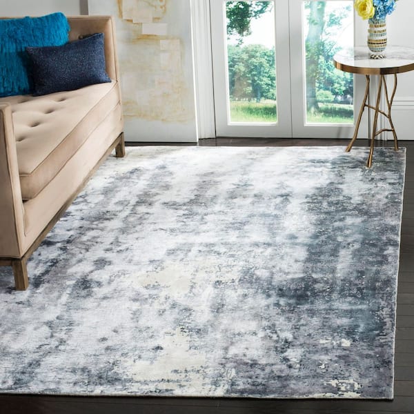 Mirage 9 ft. x 12 ft. Ivory/Gray Abstract Striped Area Rug