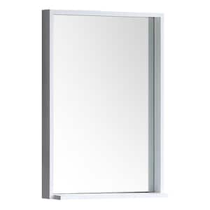 Allier 22.00 in. W x 32.00 in. H Framed Rectangular Bathroom Vanity Mirror in White