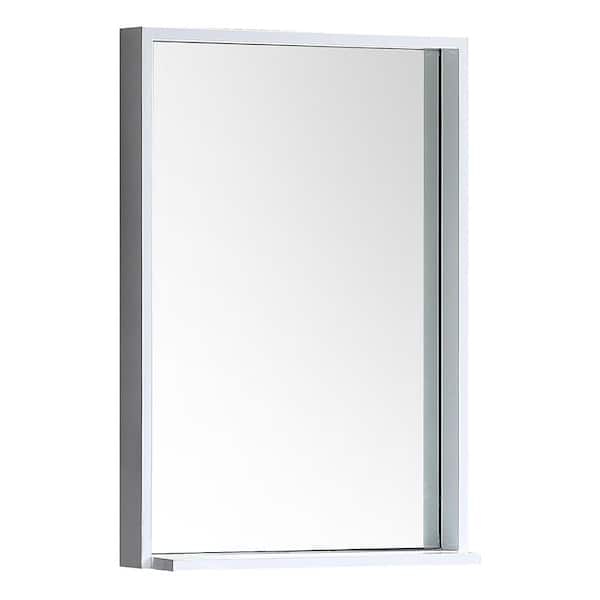 Fresca Allier 22.00 in. W x 32.00 in. H Framed Rectangular Bathroom Vanity Mirror in White
