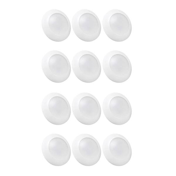 Banord 7.2 in. White Integrated LED Recessed Lighting Ceiling Flush