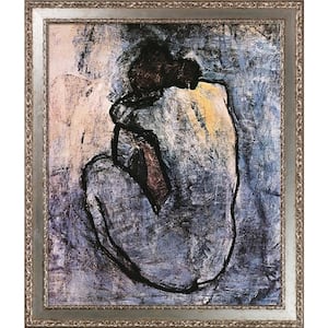 Blue Nude (Femme nue II) by Pablo Picasso Versailles Silver Salon Framed People Oil Painting Art Print 24 in. x 28 in.