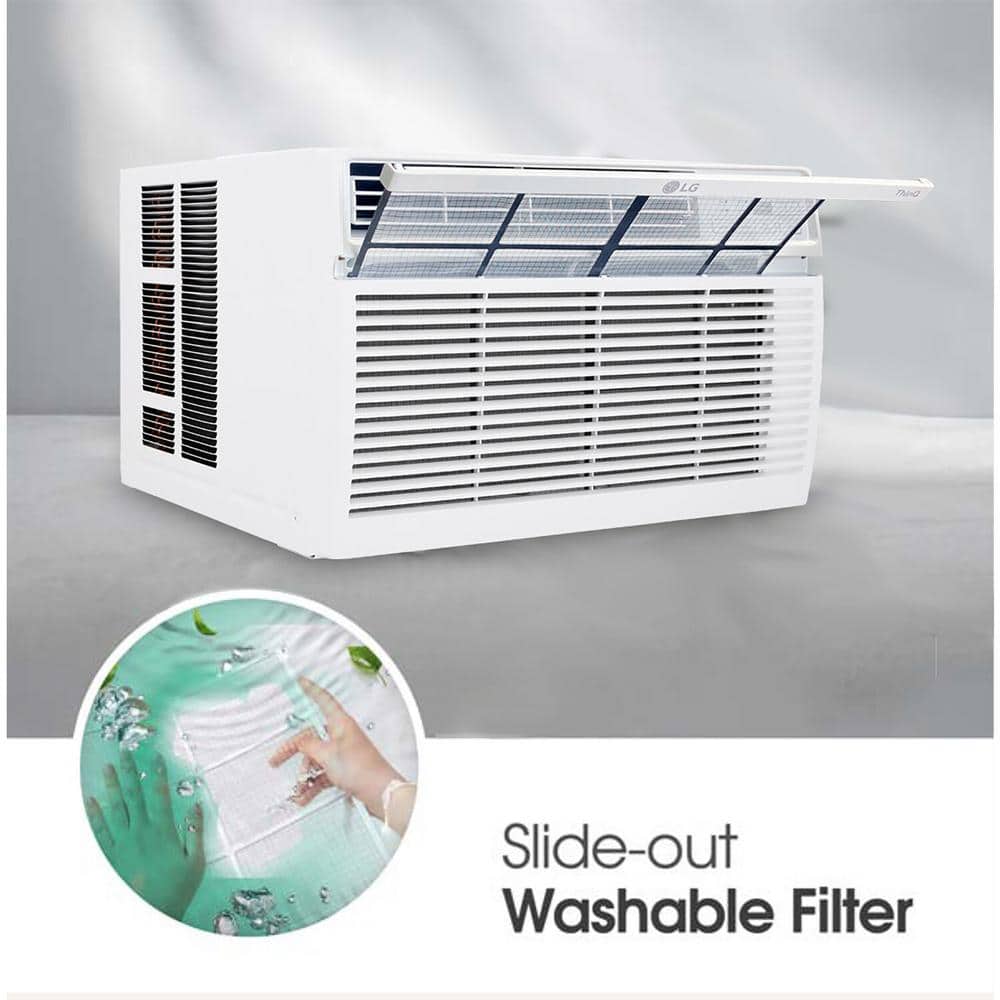 LG 12,000 BTU White Smart Window Air Conditioner with Wi-Fi and Remote