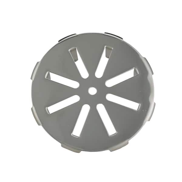 Oatey 4-1/4 in. Round Push-In White Plastic Shower Drain Cover