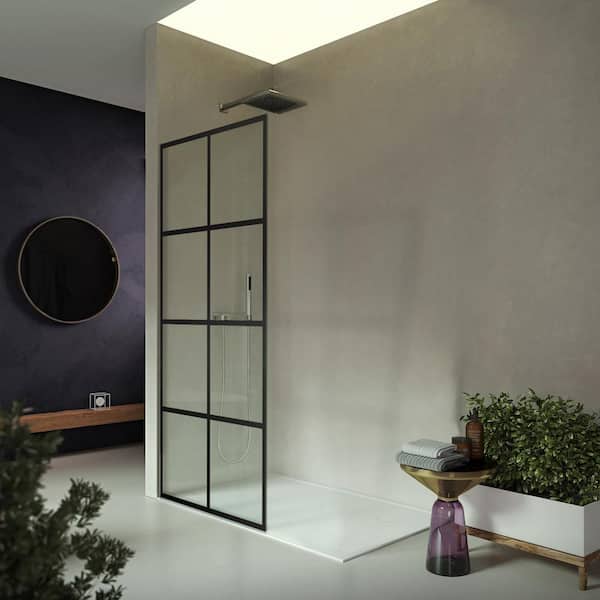 Fab Glass and Mirror Madeira 30 in. x 76 in. Fixed Grid