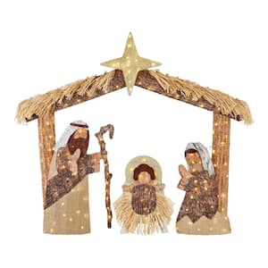 5 ft. LED Nativity Scene Holiday Yard Decoration