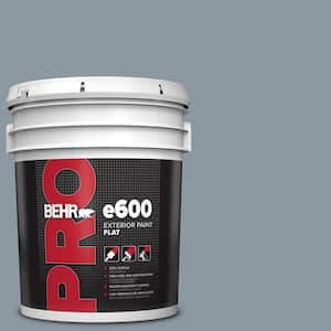 5 gal. #N490-4 Teton Blue Flat Exterior Paint