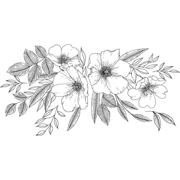Unbranded Wild Blossoms Wall Decal