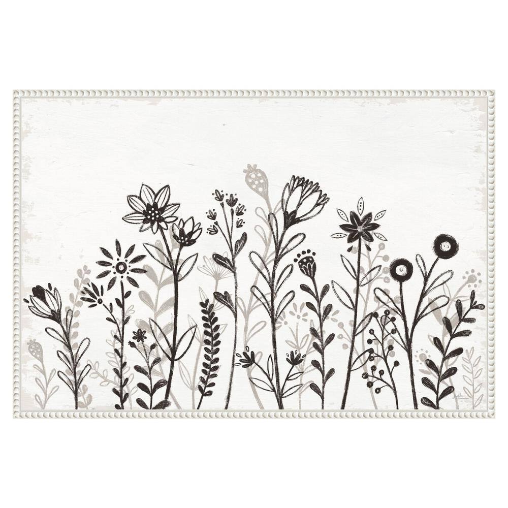 Amanti Art 33"x23" Our Nest IX Florals by Janelle Penner Framed Canvas Wall Art Print: Modern Botanical Lithograph, Polystyrene Frame