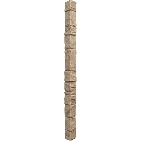 Ekena Millwork 3 in. x 3 in. Valley Spring Composite Universal Outside Corner for StoneWall Faux Stone Siding Panels
