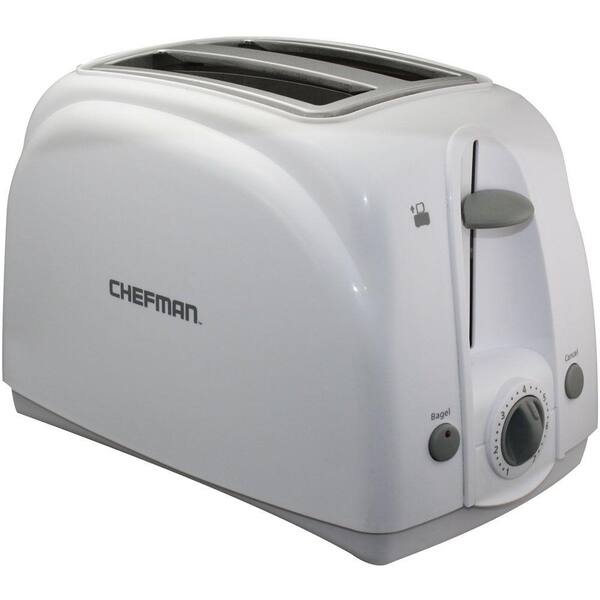 Chefman 2-Slice Toaster with Extra-Wide Slots in White-DISCONTINUED