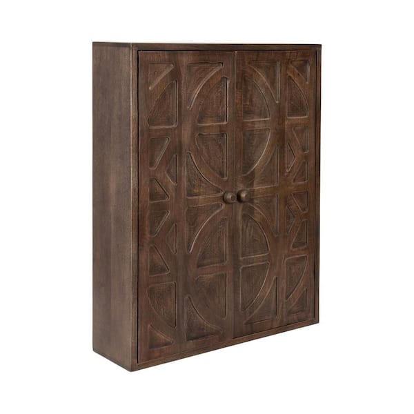 Galliene 22 in. W x 7 in. D Brown WoodCabinet Decorative Wall Shelf
