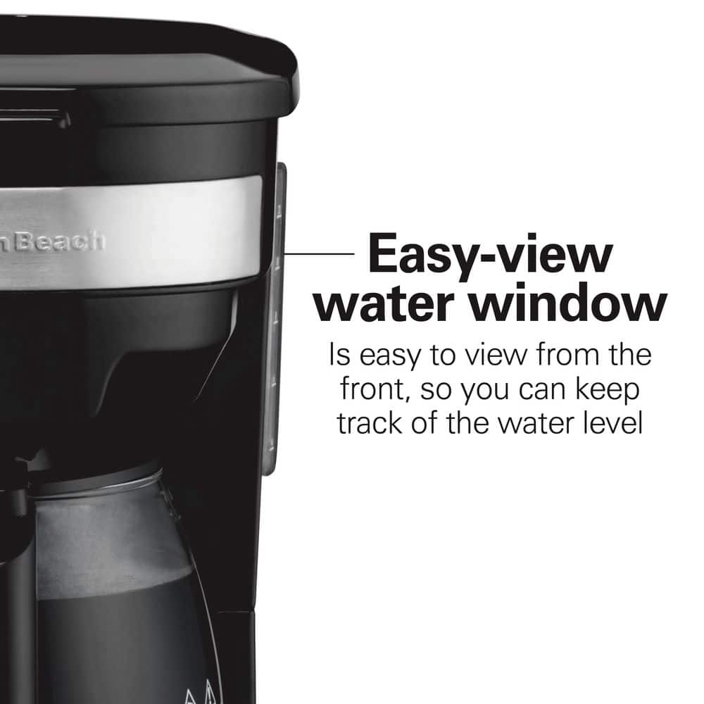 12-Cup Black Stainless Steel Programmable Drip Coffee Maker