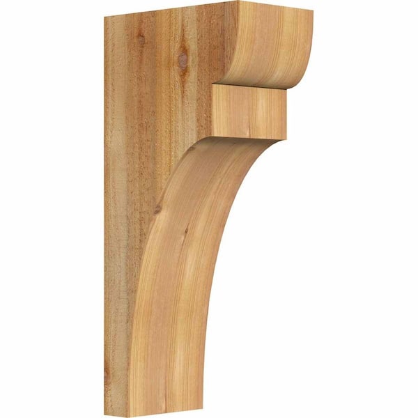 Ekena Millwork 6 in. x 10 in. x 22 in. Western Red Cedar Yorktown Rough Sawn Corbel