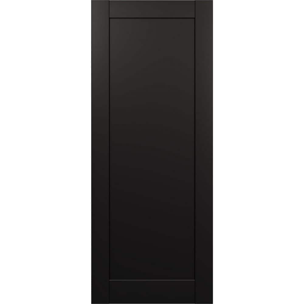 Shaker 1 Panel N 36 in. х 84 in. No Bore Black Matte Solid Composite Core Wood Interior Door Slab price history on PriceWatchPro