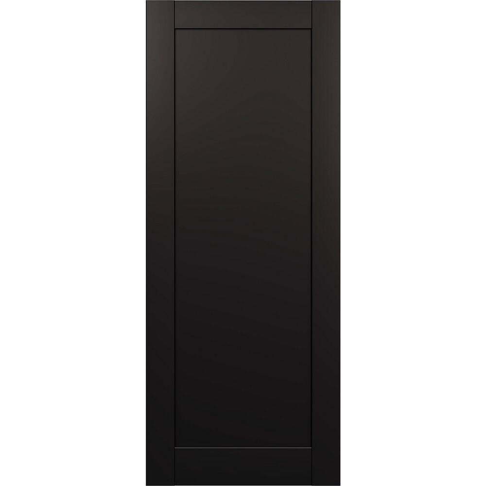 Shaker 1 Panel N 30 in. х 96 in. No Bore Black Matte Solid Composite Core Wood Interior Door Slab price history on PriceWatchPro