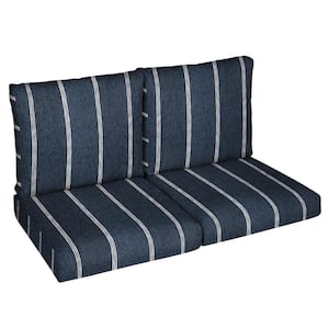 23 in. x 23.5 in. x 5 in., 4-Piece, Deep Seating Outdoor Loveseat Cushion in Sunbrella Lengthen Indigo