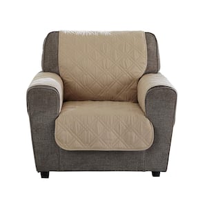 Gemma Taupe Polyester Waterproof Chair Furniture Protector Slipcover