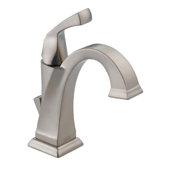 Delta Dryden Single Hole Single-Handle Bathroom Faucet with Metal Drain Assembly in SpotShield Stainless