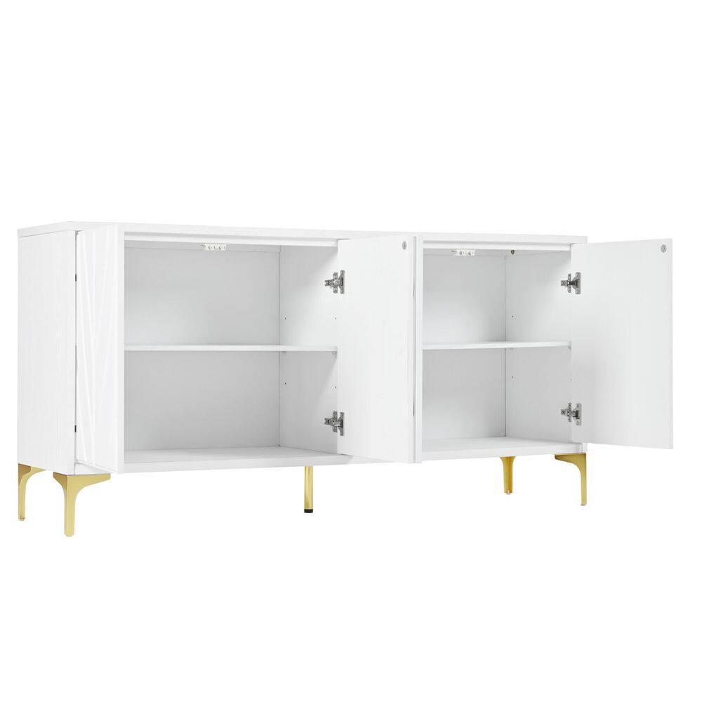 59.84 in. W x 15.91 in. D x 29.72 in. H Bathroom White Linen Cabinet price history on PriceWatchPro