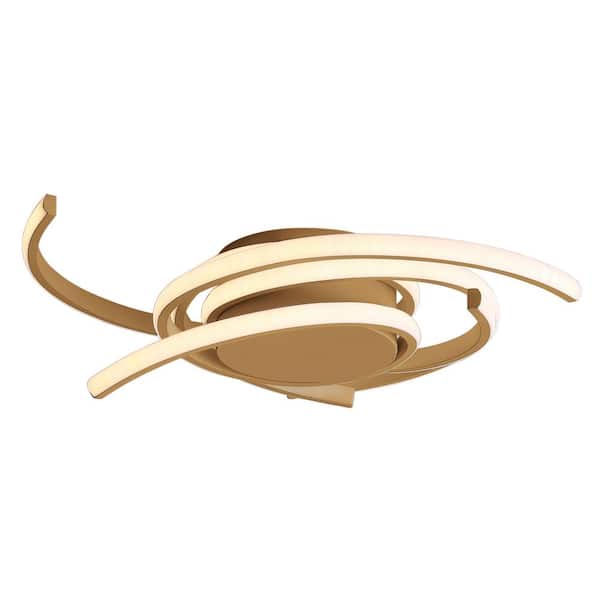 aiwen 22 in. 1-Light Modern Linear Integrated LED Flush Mount Ceiling Lighting Fixtures