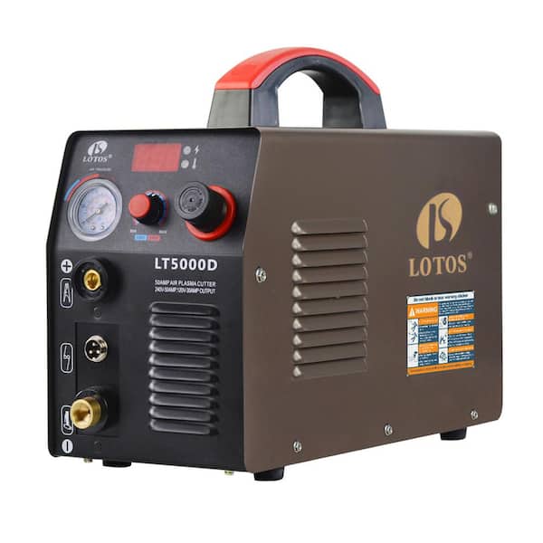 Lotos 50 Amp Compact Inverter Plasma Cutter for Metal, Dual Voltage 110/220V, 1/2 in. Clean Cut