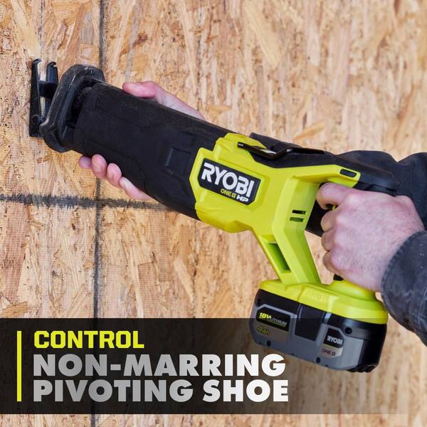 RYOBI ONE+ HP 18V Brushless Cordless Reciprocating Saw Kit with 4 Ah ...