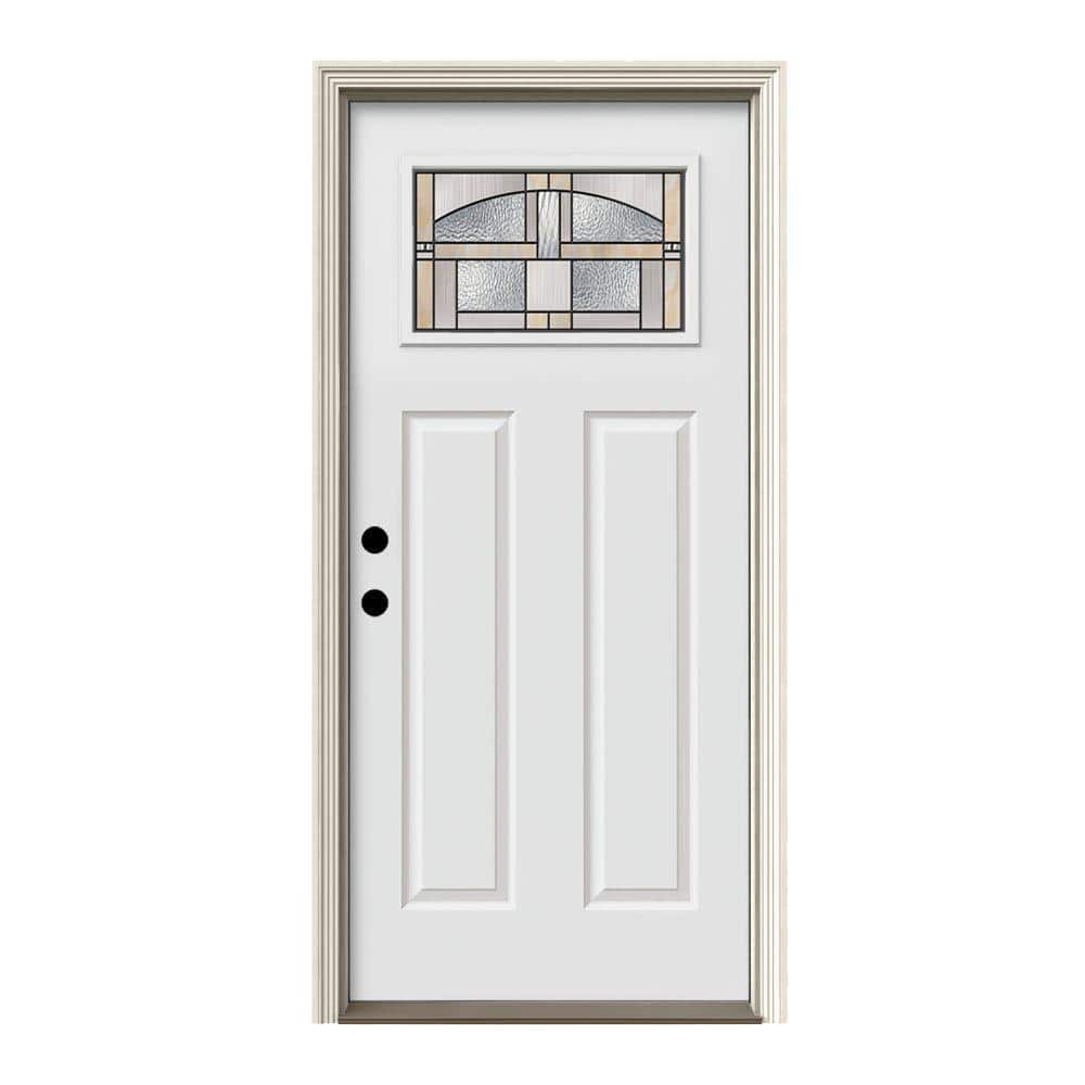 JELD-WEN 36 in. x 80 in. 1 Lite Craftsman Portage Primed Steel
