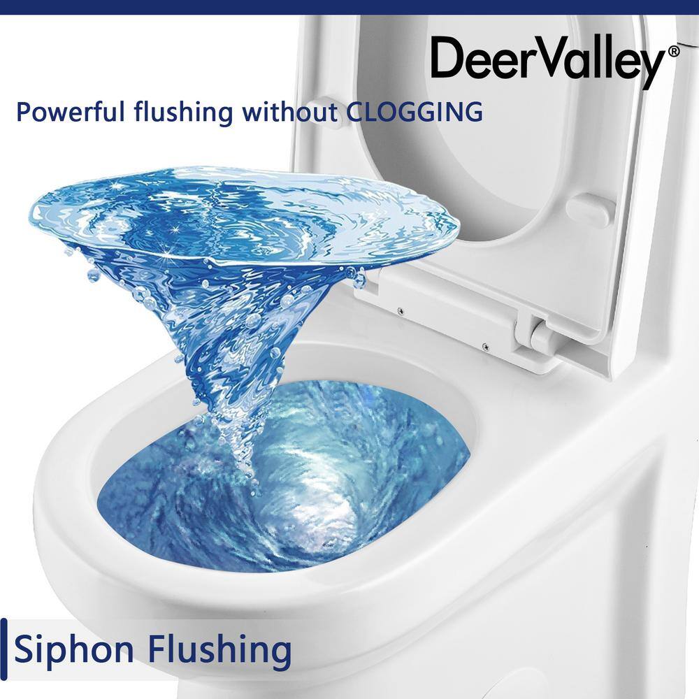 Compact White Ceramic Dual Flush Round Toilet with Seat