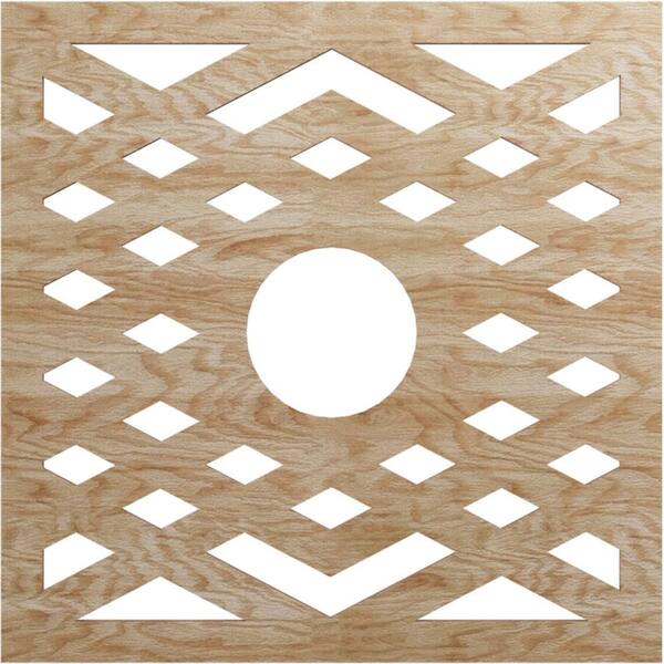 Ekena Millwork 0.375 in. x 5.125 in. x 20 in. Wood Medallion Moulding